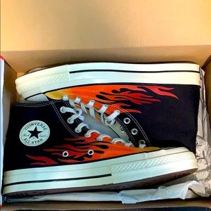 Converse AllStar Chuck Hi Black Flame 8.5M/10.5W